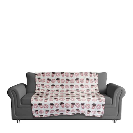 We Go Together Like Coffee & Donuts Coral Fleece Throw Blanket
